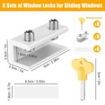 thumbnail image 4 of Ruiboury 6piece Wide Application Alloy Window Lock - Easy Installation For Home And Office Safety Lock Window Silver 60*25*25mm 1Set, 4 of 6