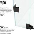 thumbnail image 3 of VIGO Pirouette 42" Frameless Shower Door, 3/8" Clear Glass/Antique Rubbed Bronze Hardware, 3 of 12
