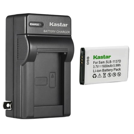 Kastar 1-Pack 1137D Battery and AC Wall Charger Replacement for Samsung SLB-1137DBattery Samsung i80 i85 i100 NV11 NV24HD NV30 NV40 NV100HD NV103 NV106 HD Digimax L74 Wide TL34HD Cameras