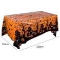 thumbnail image 3 of 2PCS Halloween Tablecloth, Scary Pumpkin Rectangular Halloween Table Cover,Orange, 3 of 7