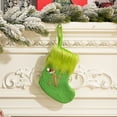thumbnail image 2 of Yoyauz Christmas Socks, 7 Inch (Approx. 18 cm) Embroidered Initials Cable Knit Mini Cute Green Fit Home Fireplace Hanging Ornament Christmas Holiday Party Decoration Gifts, 2 of 10