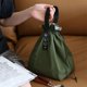 thumbnail image 5 of Bolsa térmica de lona con cordón, plegable y ligera, color verde, 5 of 5