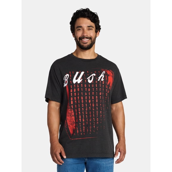 Bush Men's and Big Men's Boxy Fit Graphic Tee, Sizes XS-3XL