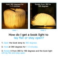 thumbnail image 2 of Lámpara plegable Vergissm de madera para libros, luz LED de 3 colores, 2 of 6