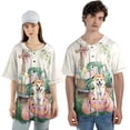 thumbnail image 4 of Easter Egg Akita Bunny Ear Welcome Spring Truck All Over Print 3D Baseball Shirt Inu Dog Lover Softball Sport - 12002, 4 of 6
