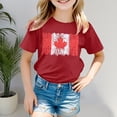 thumbnail image 2 of WEAIXIMIUNG T-Shirt à Manches Courtes pour Petites Filles, Col Rond d'Été, Coupe Décontractée, Basique, 2 of 4