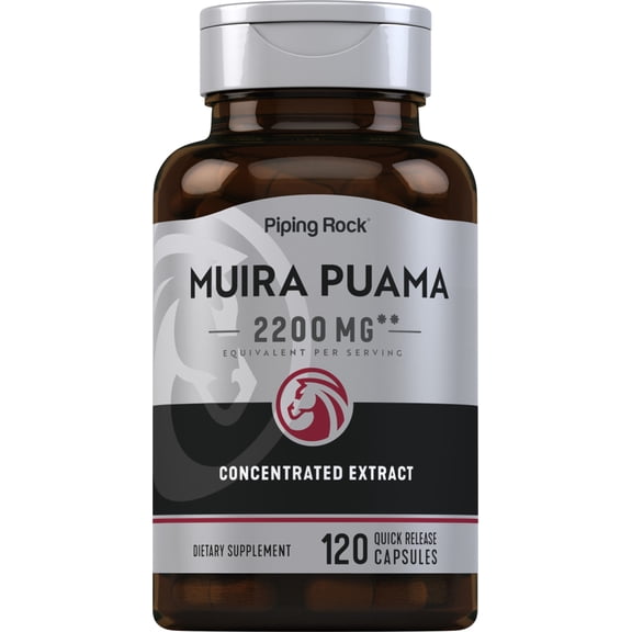 Muira Puama Root Extract 2200 mg | 120 Capsules | For Men and Women | by Piping Rock