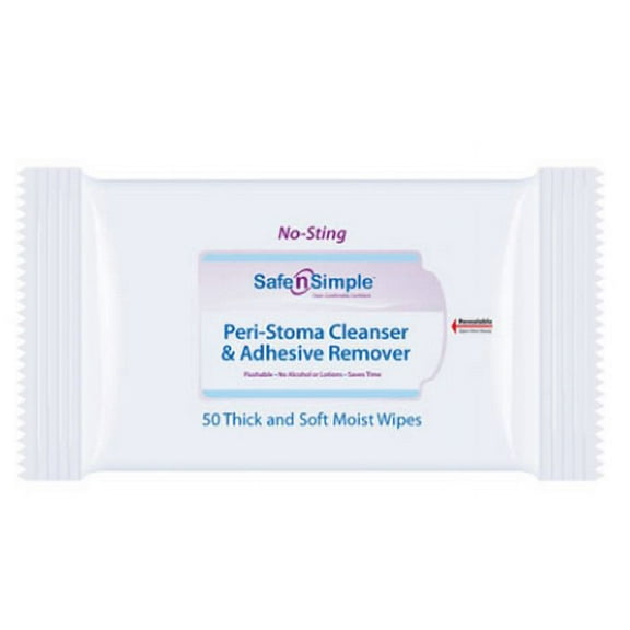 Safe N Simple Adhesive Remover Wipes ,SNS00525, Box/50