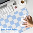 thumbnail image 4 of Cute Boho Pastel Checkered Mouse Pad - Anti-Slip Surface for Smooth Operation, Suitable for Computer & Laptop, 31.5x11.8in - Uplift Your Home Office Aesthetics!, 4 of 7