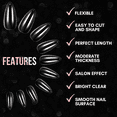 thumbnail image 5 of Makartt 500pcs Almond Stiletto Fake Nail Tips Full Cover False Nails Clear Press on Nails Acrylic Nail Tips, 10 Sizes, 5 of 7