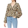 thumbnail image 1 of Moda de mujer Otoño Invierno Sólido Manga larga Manga linterna Cuello en V Cintura Tops Fridja  bvmnju3767, 1 of 6