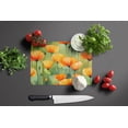 thumbnail image 3 of Poppies in Watercolor Glass Cutting Board Large 12 in x 15 in, 3 of 5