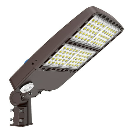 

240W LED Parking Lot Light 34 800 Lumen LED Street Pole Light Adjustable Slip Fitter 5000K LED Shoebox Area Light w/ Photocell IP65 Waterproof Outdoor Lighting AC100-277V UL&DLC 5 Yr Warranty