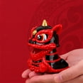 thumbnail image 3 of Exquisite Chinese Style Lion Dance Figure, Lion Art Toy, New Year Home Tabletop Car Decoration, Lion Sculpture for Gift, Black, 3 of 9