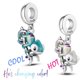 thumbnail image 1 of 925 Sterling Silver Disney Series Lilo Stitch Charm Fit Pandora Bracelet Silver 925 Original Bead Charms for Jewelry Making Gift Gao Jinjia LED, 1 of 2
