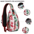 thumbnail image 2 of Sling Backpack,Christmas Stocking Pattern Crossbody Bag with Water Bottle Holder,Waterproof Sling Bag for Men/Women with Chest Phone Holder for Hiking,Travel, 2 of 6