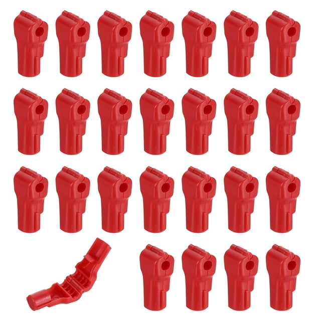 Uxcell 50pcs Peg Hook Locks Stop Locks, 6mm ABS Pegboard Display Hook Security Lock, Anti Sweep Theft Stop Locks for Retail Shop and Shopping Center Pegboard Display, Red
