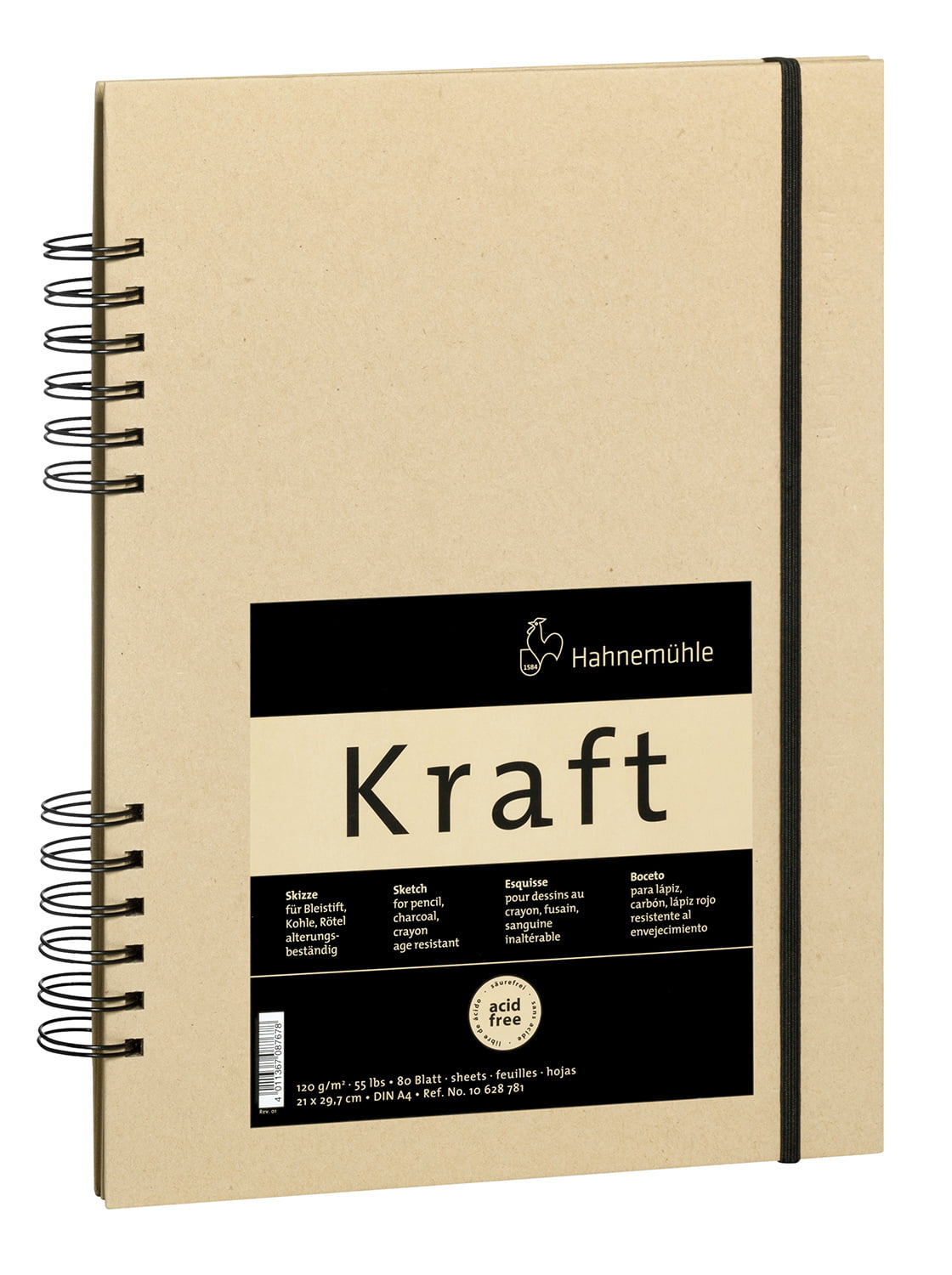Hahnemühle Kraft Paper A4 Sketch Book (Ochre Cover, 80 Sheets