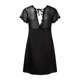 thumbnail image 5 of Gibobby Camisón de satén de seda para mujer Día de San Valentín Vestido casa manga corta con cuello en V sexy verano para mujer(Negro,M), 5 of 5