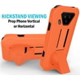 thumbnail image 3 of Nakedcellphone Kickstand Series Compatible with Verizon Kyocera DuraForce Ultra 5G UW (E7110) Case, [Bright Orange] Slim Hard Phone Protector Cover View Stand, 3 of 7