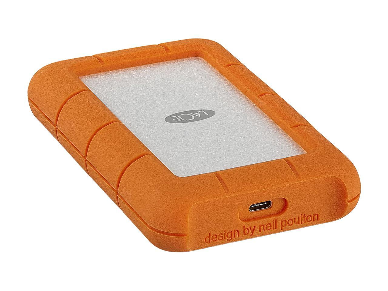 LaCie Rugged 4TB USB-C Portable External Hard Drive - Data Storage