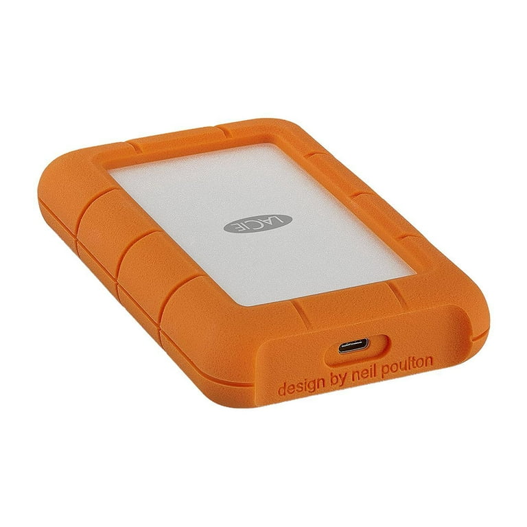 LaCie Rugged 4TB USB-C Portable External Hard Drive - Data Storage