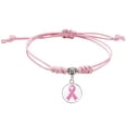 thumbnail image 2 of Cancer Awareness Ribbon Knot Bracelet Handmade Inspirational for Women and Girls Unique Bracelets for Awareness Support, 2 of 6