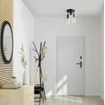 thumbnail image 3 of Hampton Bay Sutton Place 14 in. 3-Light Matte Black Flush Mount, Farmhouse Ceiling Light, 3 of 8