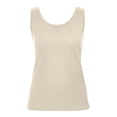 thumbnail image 4 of Knit Tank Top Sleeveless Low Round Neck Flowy Casual Tunic Blouse with Waist Tie Athletic Top Women Loose, 4 of 4