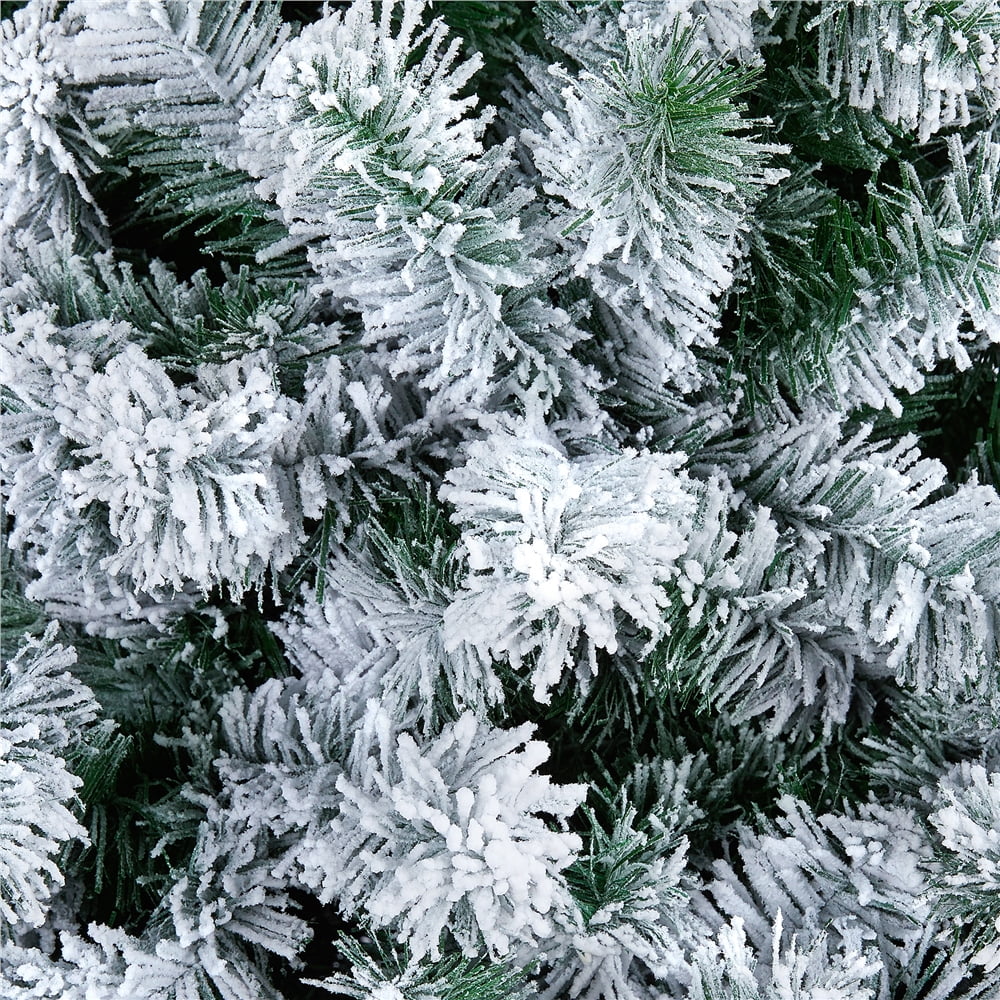 Renwick 6 Ft Frosted Artificial Christmas Tree with Stand, Green