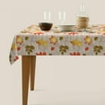 thumbnail image 3 of 60x120 Inch Orange Green Yellow Leaves Tablecloth Rectangle/Oblong - Waterproof & Washable Table Cover for Fall/Winter Thanksgiving Your Home Dining and Kitchen Decoration, 3 of 5