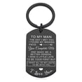 thumbnail image 2 of Regalo del día de San Valentín Hombre Hombre Llavero Regalo de aniversario Esposo Esposa Regalo de cumpleaños Novio Novio Prometida Compromiso Regalo de boda Joyería Llavero, negro + blanco, pequeño TUNC Sencillez, 2 of 5