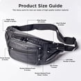 thumbnail image 2 of Fanny Pack Leather Waist Bag Hip Belt Zipper Pouch Pocket Travel Sport for MenFanny Pack Leather Waist Bag Hip Belt Zipper Pouch Pocket Travel Sport for Men, 2 of 4