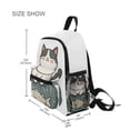 thumbnail image 3 of FORMRS Kids School Backpack with Front Zippered Pocket 12" Student Travel Daypack, Beige Cute Cat, 3 of 6