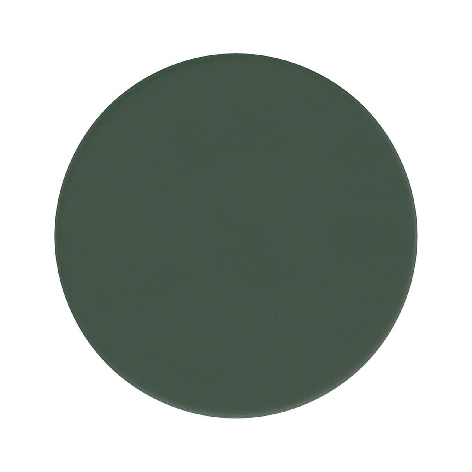 HomePop Round Storage Ottoman, Loden Green Velvet