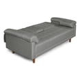 thumbnail image 4 of Sofá Cama Con Porta Vasos De Lino Gris Claro Modelo Andros, 4 of 8