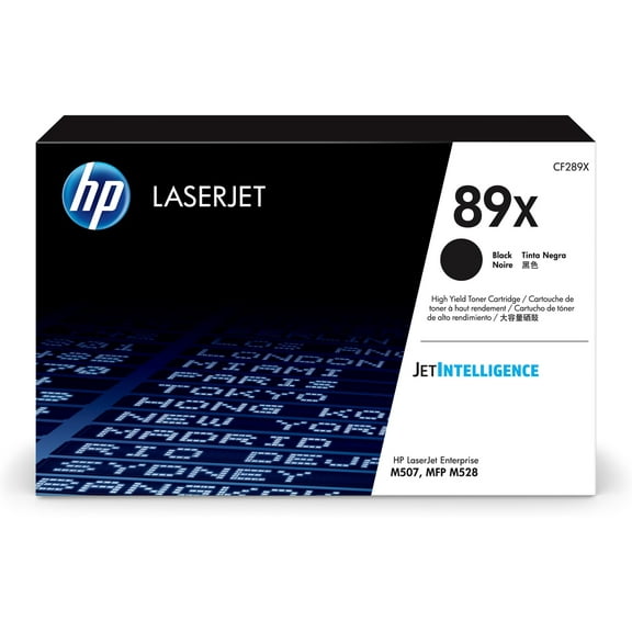 HP 89X High Yield Black Original LaserJet Toner Cartridge, ~10,000 pages, CF289X