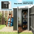 thumbnail image 5 of Outsunny Outsunny Waterproof Steel Storage Sheds, 8' x 6', Brown, 5 of 10