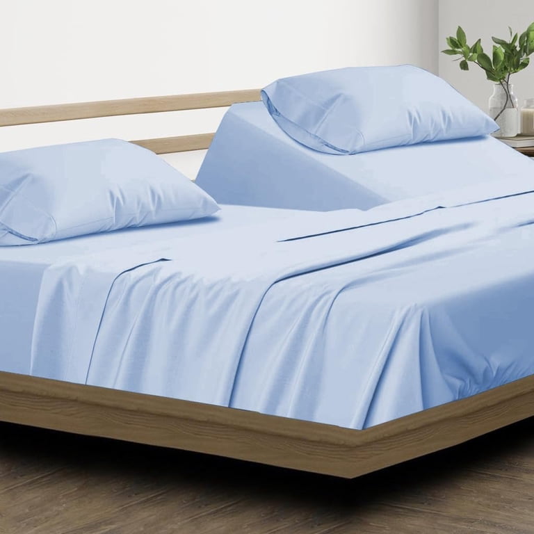Royal Hotel 300 Thread Count 100% Cotton Sateen Sheet Set For California King Adjustable Beds