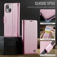 thumbnail image 3 of YEYKX for iPhone 15 Plus Funda para Teléfono Funda para Teléfono con Billetera Magnética de 6,7 Pulgadas Funda Protectora de Cuero con Función de Tarjetero Funda con Tapa a Prueba de Golpes, Oro Rosa, 3 of 10