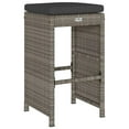 thumbnail image 6 of vidaXL Garden Bar Stool Set of 2 Grey PE Rattan 15.7 x 15.7 x 29.9 in, 6 of 8