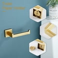 thumbnail image 4 of KOKOSIRI Gold Toilet Paper Holder Toilet Roll Holder for Bathroom Kitchen Washroom T-304 Stainless Steel Wall Mounted Brushed Gold B2003BG, 4 of 9