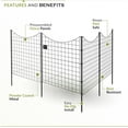 thumbnail image 4 of in H ( Fence Panels + Gate) No Dig Easy Install Zippity Metal Fence Decorative Fence for Garden Fencing For Dogs Temporary Fence Garden Fence Animal Barrier WF, 4 of 8
