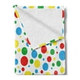 thumbnail image 2 of Colorful Soft Flannel Fleece Throw Blanket, Multicolored Traditional Polka Dots with Many Sizes Circus Themed Illustration, Cozy Plush for Indoor and Outdoor Use, 60" x 80", Multicolor, by Ambesonne, 2 of 5