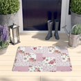 thumbnail image 2 of Pioneer Flower Floral Print Flannel Non Slip Door Rugs,Washable Door Mats Indoor,Decorative Door Mats,Dirt-Resistant and Absorbent Doormat for Entrance,Bedroom,Kitchen,Bathroom,31.5"x17", 2 of 4