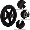 thumbnail image 2 of 4 Pcs Walker Wheels Replacement, 6 Inch Solid Wheelchair Front Wheels, Anti-Slip, 2 of 4