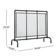 thumbnail image 2 of Celeste 1 Panel Iron Fireplace Screen 36" W x 29" H, Black, 2 of 9