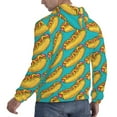 thumbnail image 6 of Pofeuu Hot Dogs 8 Print Mens Casual Hooded Collar Drawstring Hoodies Pullover Sweatshirts Casual Long Sleeve Shirts-Medium, 6 of 7