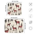 thumbnail image 4 of Yayeee Dish Drying Mat for Kitchen Counter 16"x18" Microfiber Absorbent Pad, Plaid Deer, 4 of 7