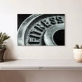 thumbnail image 2 of Elephant Stock Gym Barbell Plate Wall Art - Horizontal Canvas Wall Art - Living Room Wall Decor - Sports Canvas - Black And Silver Decor - 12" x 8", 2 of 8